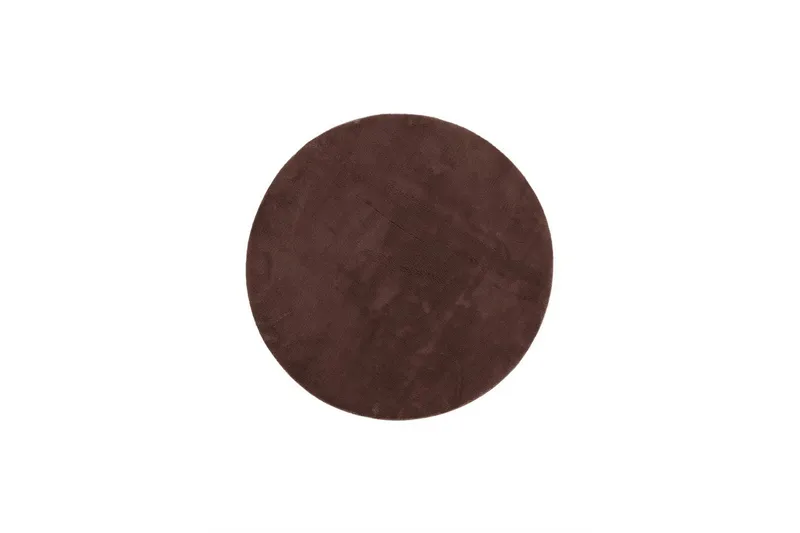 Pestävä matto Pehmeä Pyöreä, 160x160 cm, Suklaa