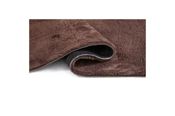 Pestävä matto Pehmeä Pyöreä - 200x200 cm, Suklaa - Kodintekstiilit & matot - Matto - Moderni matto - Nukkamatto