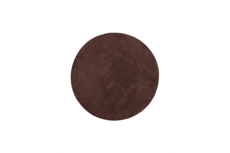 Pestävä matto Pehmeä Pyöreä - 200x200 cm, Suklaa - Kodintekstiilit & matot - Matto - Ulkomatto - Parvekematto & terassimatto