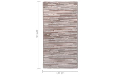 Ulkomatto ruskeanharmaa 140x200 cm PP - Taupe - Kodintekstiilit & matot - Matto - Ulkomatto
