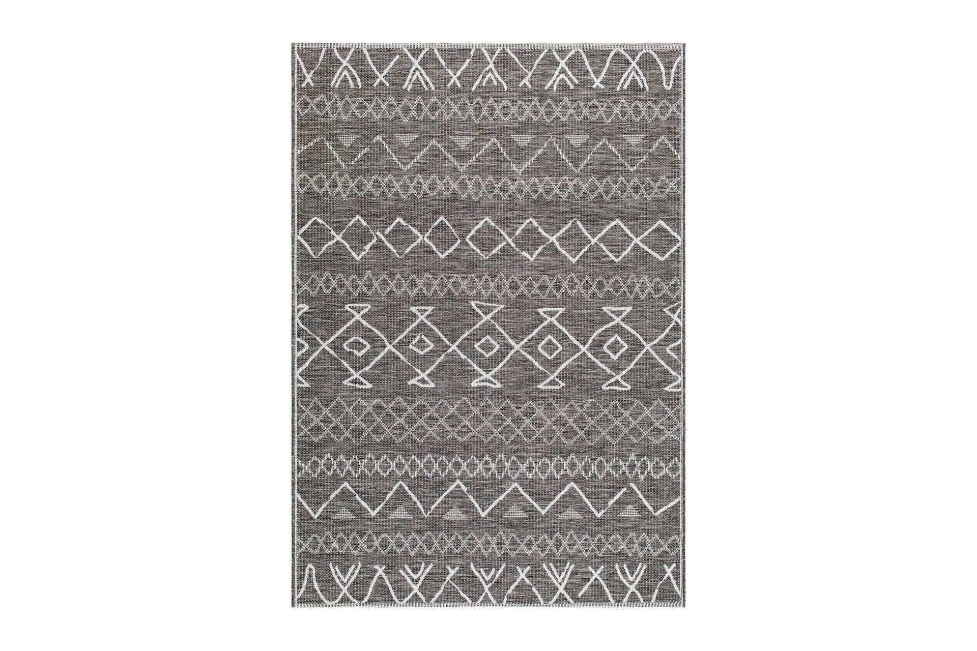 Ulkomatto Athena AztTammi 200x290 cm Harmaa - Harmaa - Kodintekstiilit & matot - Matto - Ulkomatto