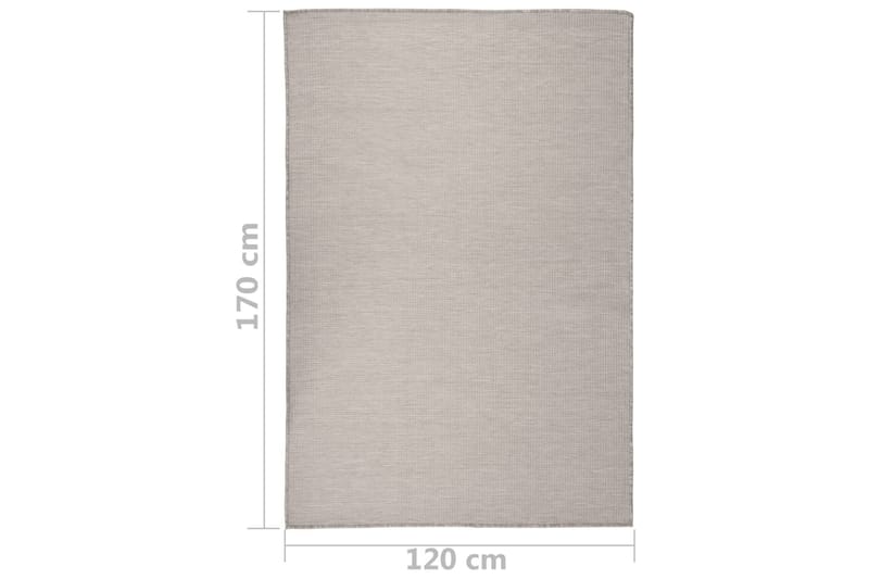 Ulkomatto Flatweave 120x170 cm harmaanruskea - Taupe - Kodintekstiilit & matot - Matto - Ulkomatto