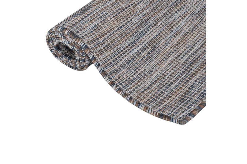 Ulkomatto Flatweave 120x170 cm ruskea ja musta - Musta - Kodintekstiilit & matot - Matto - Ulkomatto