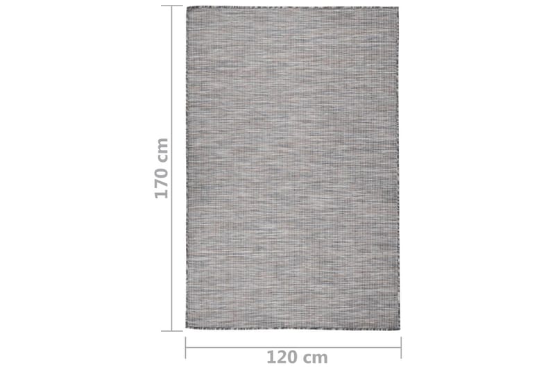 Ulkomatto Flatweave 120x170 cm ruskea ja musta - Musta - Kodintekstiilit & matot - Matto - Ulkomatto
