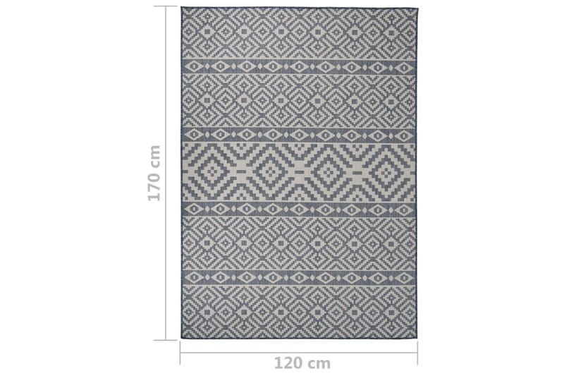 Ulkomatto Flatweave 120x170 cm siniset raidat - Sininen - Kodintekstiilit & matot - Matto - Ulkomatto