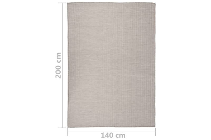 Ulkomatto Flatweave 140x200 cm harmaanruskea - Taupe - Kodintekstiilit & matot - Matto - Ulkomatto