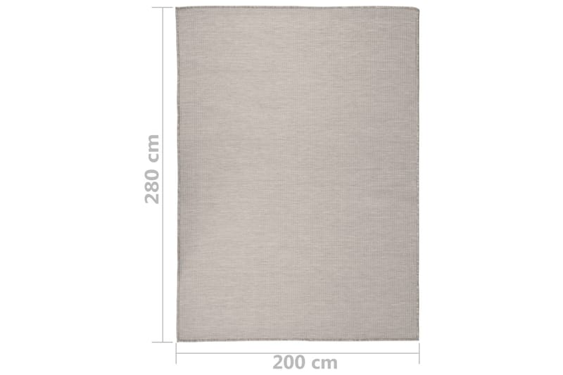 Ulkomatto Flatweave 200x280 cm harmaanruskea - Taupe - Ulkomatto