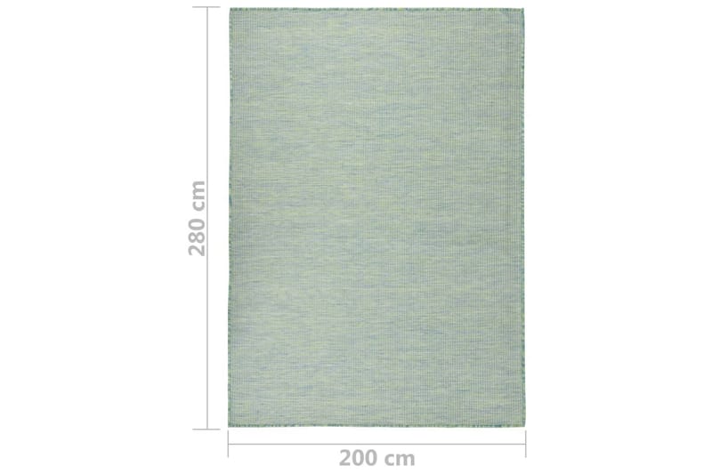 Ulkomatto Flatweave 200x280 cm turkoosi - Turkoosi - Kodintekstiilit & matot - Matto - Ulkomatto