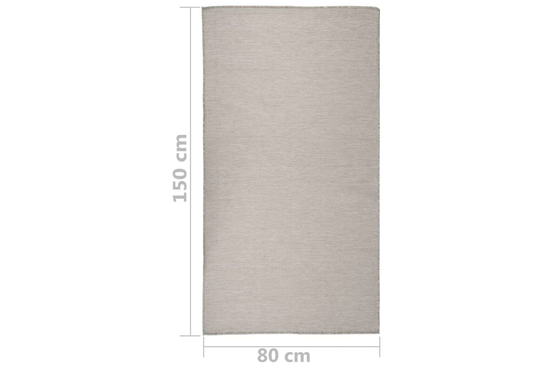 Ulkomatto Flatweave 80x150 cm harmaanruskea - Taupe - Kodintekstiilit & matot - Matto - Ulkomatto