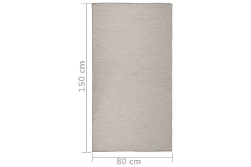 Ulkomatto Flatweave 80x150 cm harmaanruskea - Taupe - Kodintekstiilit & matot - Matto - Ulkomatto