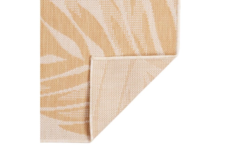 Ulkomatto Flatweave 80x150 cm lehtikuvio - Keltainen - Kodintekstiilit & matot - Matto - Ulkomatto
