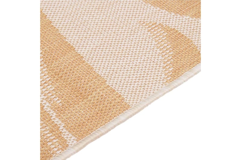 Ulkomatto Flatweave 80x150 cm lehtikuvio - Keltainen - Kodintekstiilit & matot - Matto - Ulkomatto