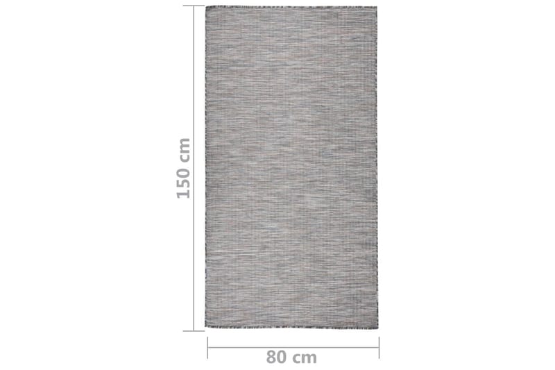 Ulkomatto Flatweave 80x150 cm ruskea ja musta - Musta - Kodintekstiilit & matot - Matto - Ulkomatto