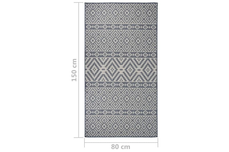 Ulkomatto Flatweave 80x150 cm siniset raidat - Sininen - Kodintekstiilit & matot - Matto - Ulkomatto