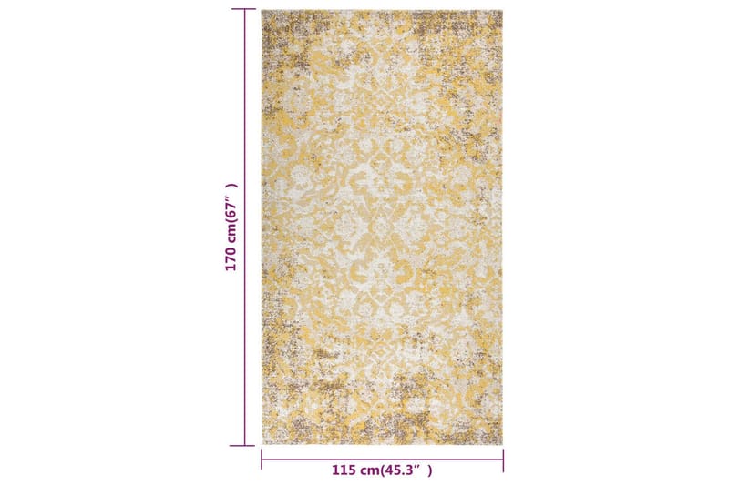 Ulkomatto litteä kudos 115x170 cm keltainen - Keltainen - Kodintekstiilit & matot - Matto - Ulkomatto