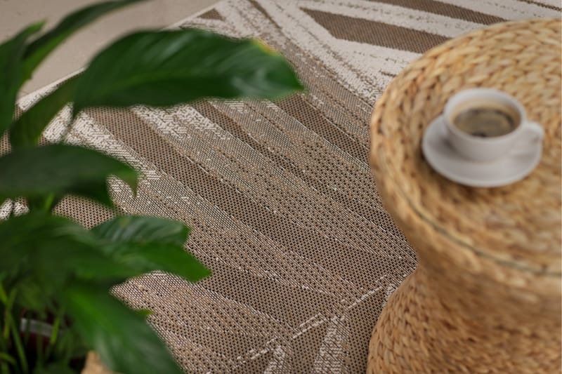 Ulkomatto Panama Leaf 160x230 cm Luonnollinen - Natur - Kodintekstiilit & matot - Matto - Ulkomatto