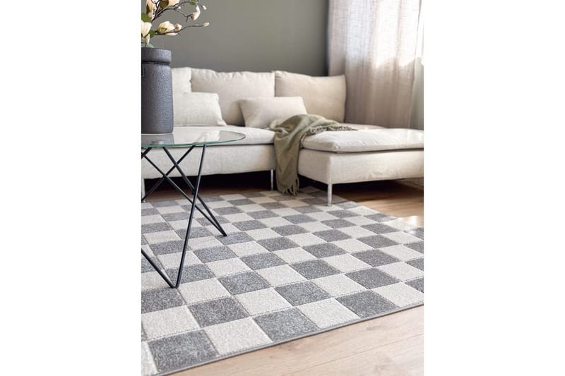 Wiltonmatto Hawaii Chess 160x230 cm, Harmaa - 160x230 cm, Harmaa - Kodintekstiilit & matot - Matto - Ulkomatto