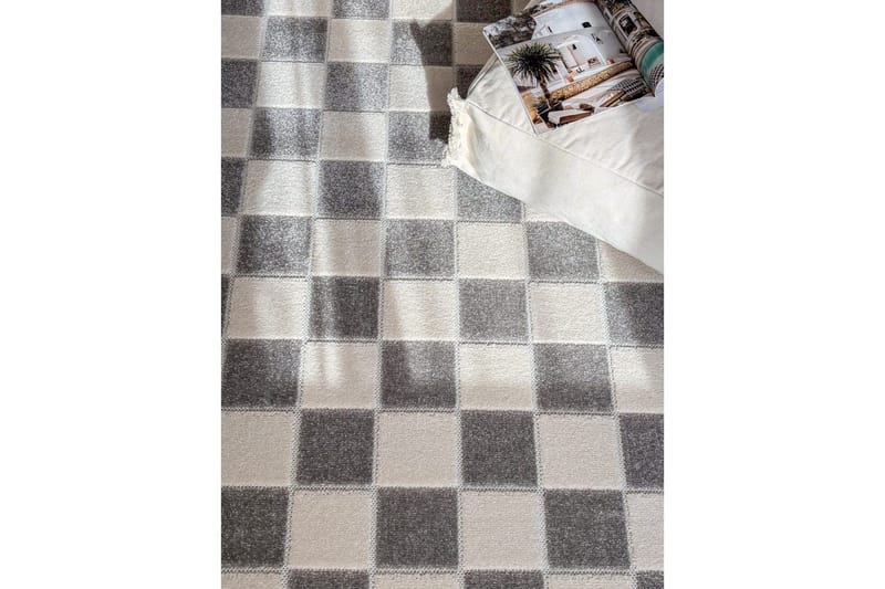 Wiltonmatto Hawaii Chess 200x200 cm, Harmaa - 200x200 cm, Harmaa - Kodintekstiilit & matot - Matto - Ulkomatto