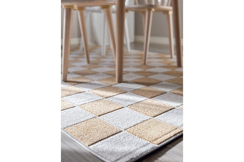 Wiltonmatto Hawaii Chess 200x200 cm, Keltainen - 200x200 cm, Keltainen - Kodintekstiilit & matot - Matto - Ulkomatto