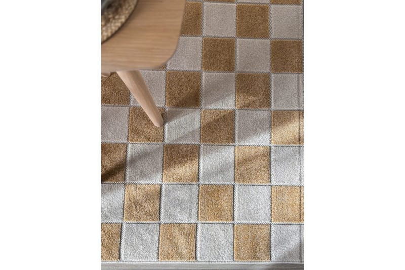 Wiltonmatto Hawaii Chess 200x200 cm, Keltainen - 200x200 cm, Keltainen - Kodintekstiilit & matot - Matto - Ulkomatto