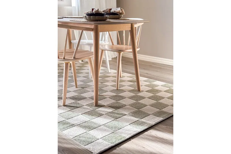 Wiltonmatto Hawaii Chess 200x200 cm, Vihreä - 200x200 cm, Vihreä - Kodintekstiilit & matot - Matto - Ulkomatto