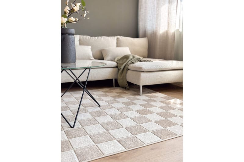 Wiltonmatto Hawaii Chess 200x200 cm, Pellava - 200x200 cm, Pellava - Kodintekstiilit & matot - Matto - Ulkomatto