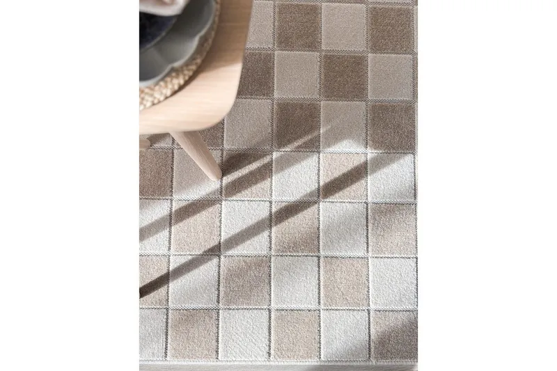 Wiltonmatto Hawaii Chess 200x200 cm, Pellava - 200x200 cm, Pellava - Kodintekstiilit & matot - Matto - Ulkomatto