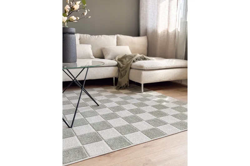 Wiltonmatto Hawaii Chess 200x290 cm, Vihreä - 200x290 cm, Vihreä - Kodintekstiilit & matot - Matto - Ulkomatto