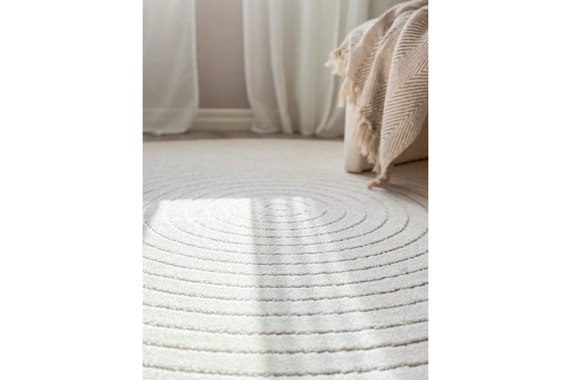 Wiltonmatto Hawaii Ympyrä 200x200 cm, Kerma, Kermanvärinen - 200x200 cm, Kerma, Kermanvärinen - Kodintekstiilit & matot - Matto - Pyöreät matot
