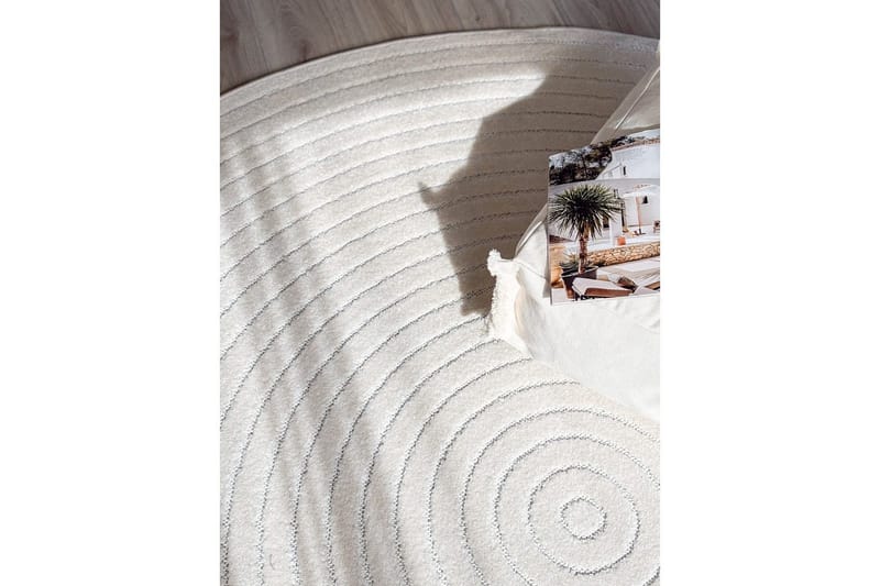 Wiltonmatto Hawaii Ympyrä 200x200 cm, Kerma, Kermanvärinen - 200x200 cm, Kerma, Kermanvärinen - Kodintekstiilit & matot - Matto - Pyöreät matot