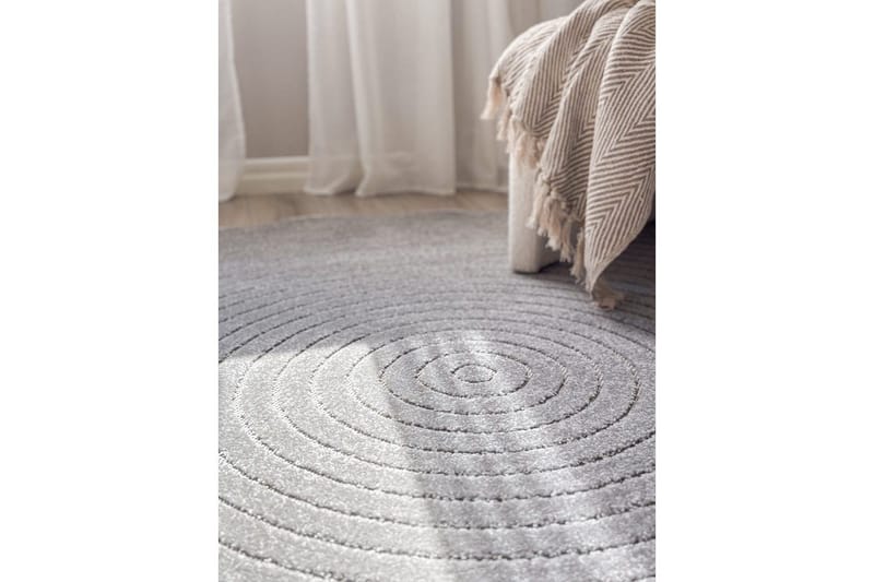 Wiltonmatto Hawaii Ympyrä 240x240 cm, Harmaa - 240x240 cm, Harmaa - Kodintekstiilit & matot - Matto - Pyöreät matot