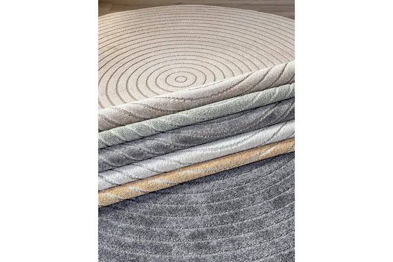 Wiltonmatto Hawaii Ympyrä 240x240 cm, Kerma, Kermanvärinen - 240x240 cm, Kerma, Kermanvärinen - Kodintekstiilit & matot - Matto - Pyöreät matot