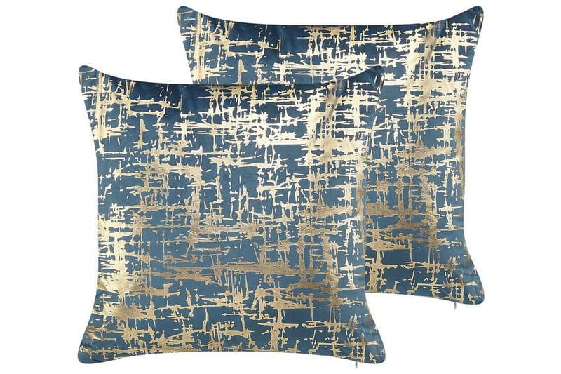 Beneton Ulkotyyny 45x45 cm 2 kpl - Sininen/Kulta - Kodintekstiilit & matot - Tyyny & torkkupeitto - Ulkotyyny