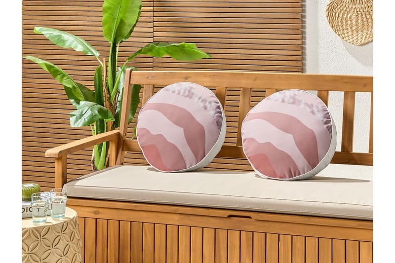 Busto Ulkotyyny 40 cm Pyöreä Pyöreä - Vaaleanpunainen - Kodintekstiilit & matot - Tyyny & torkkupeitto - Ulkotyyny