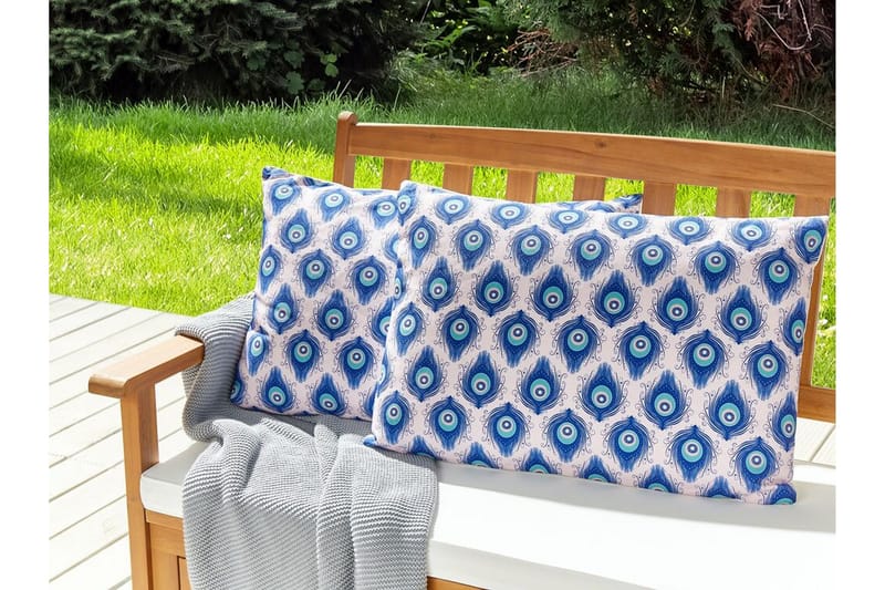 Didsbury Ulkotyyny 42x60 cm - Sininen/Vaaleanpunainen - Kodintekstiilit & matot - Tyyny & torkkupeitto - Ulkotyyny