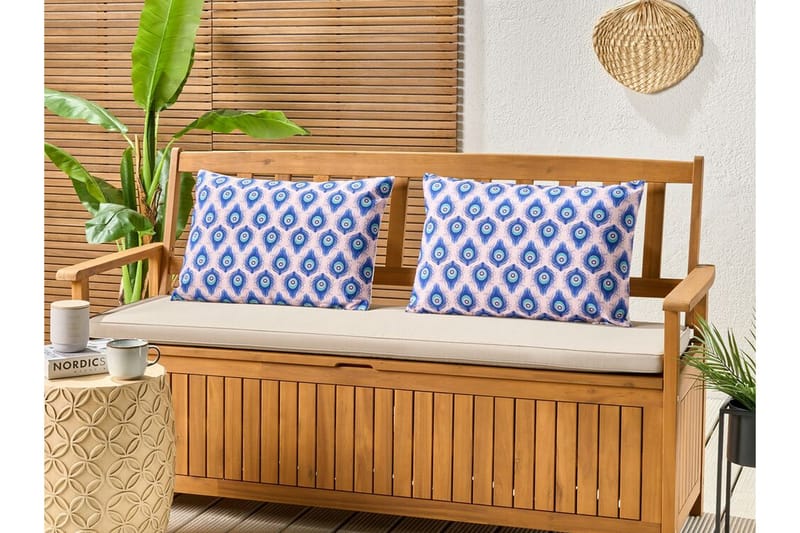 Didsbury Ulkotyyny 42x60 cm - Sininen/Vaaleanpunainen - Kodintekstiilit & matot - Tyyny & torkkupeitto - Ulkotyyny