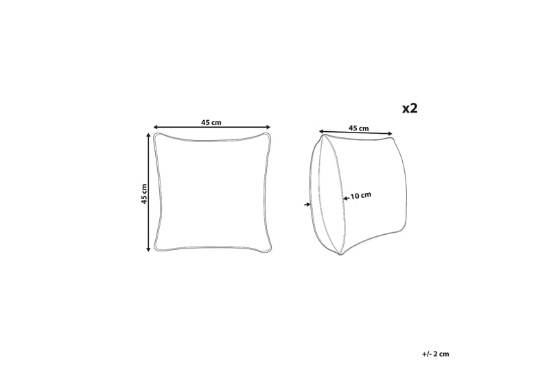 Didsbury Ulkotyyny 45x45 cm - Sininen/Vaaleanpunainen - Kodintekstiilit & matot - Tyyny & torkkupeitto - Ulkotyyny