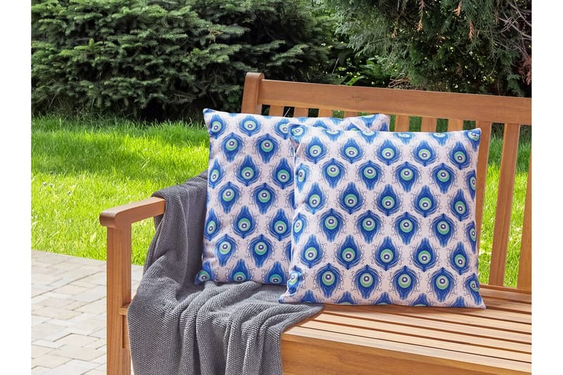 Didsbury Ulkotyyny 45x45 cm - Sininen/Vaaleanpunainen - Kodintekstiilit & matot - Tyyny & torkkupeitto - Ulkotyyny