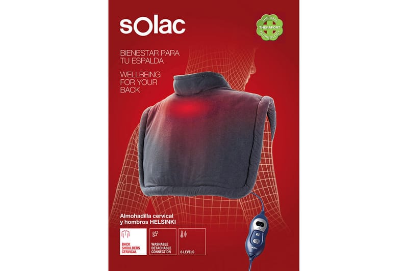 Ergonominen lämpötyyny Solac Helsinki Niska & Hartiat - Kodintekstiilit & matot - Tyyny & torkkupeitto - Erikoistyynyt - Kauratyyny & lämpötyyny