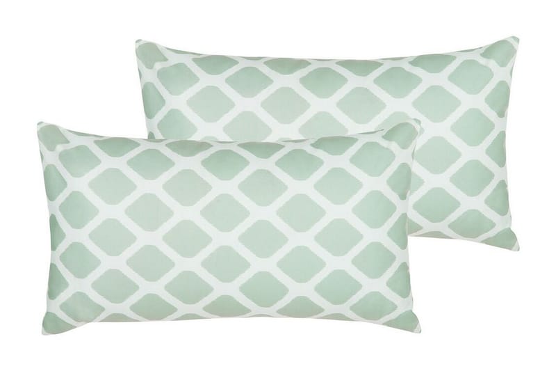 Flojen Ulkotyyny 42x60 cm - Vihreä/Valkoinen - Kodintekstiilit & matot - Tyyny & torkkupeitto - Ulkotyyny