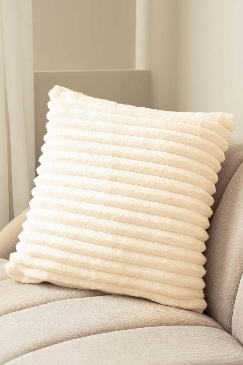 Koristetyyny Stripe 50x50 cm - Crème - Kodintekstiilit & matot - Tyyny & torkkupeitto - Koristetyynyt