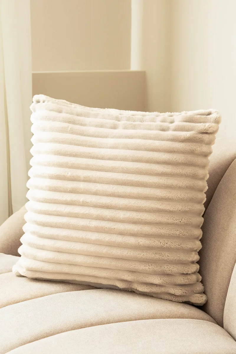 Koristetyyny Stripe 50x50 cm - Hopea - Kodintekstiilit & matot - Tyyny & torkkupeitto - Koristetyynyt