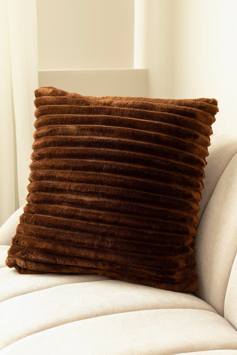 Koristetyyny Stripe 50x50 cm - Ruskea - Kodintekstiilit & matot - Tyyny & torkkupeitto - Koristetyynyt