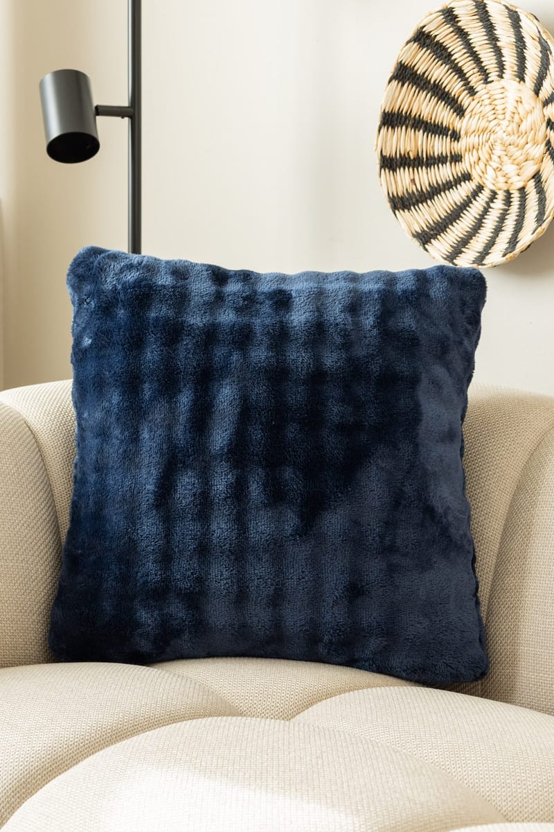 Koristetyyny Pom Pom 50x50 cm - Laivastonsininen - Kodintekstiilit & matot - Tyyny & torkkupeitto - Koristetyynyt