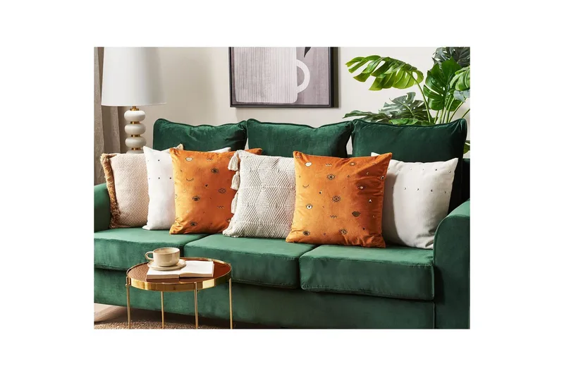 Koristetyynyt Aeonium sarja 2 kpl Oranssi/musta - Oranssi/musta - Kodintekstiilit & matot - Tyyny & torkkupeitto - Koristetyynyt