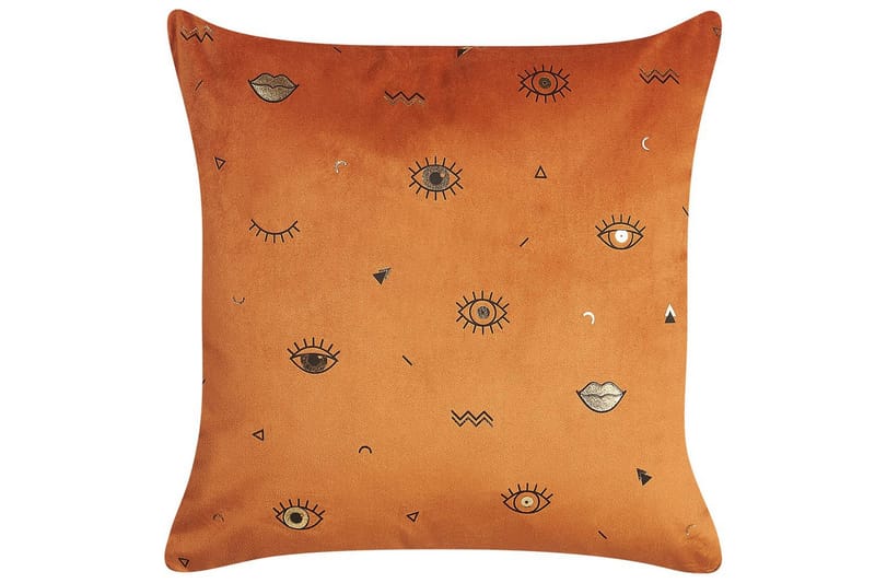 Koristetyynyt Aeonium sarja 2 kpl Oranssi/musta - Oranssi/musta - Kodintekstiilit & matot - Tyyny & torkkupeitto - Koristetyynyt