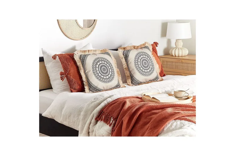 Koristetyynyt Agrimony sarja 2 kpl Beige/musta - Beige/musta - Kodintekstiilit & matot - Tyyny & torkkupeitto - Koristetyynyt