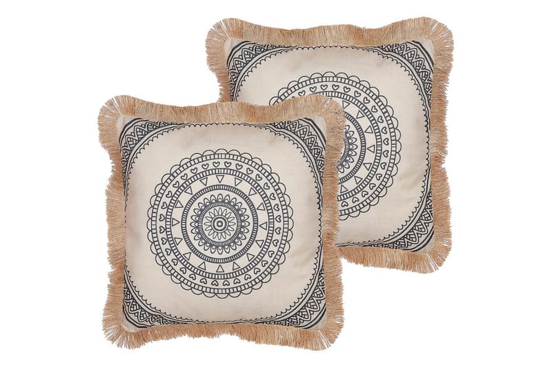 Koristetyynyt Agrimony sarja 2 kpl Beige/musta - Beige/musta - Kodintekstiilit & matot - Tyyny & torkkupeitto - Koristetyynyt