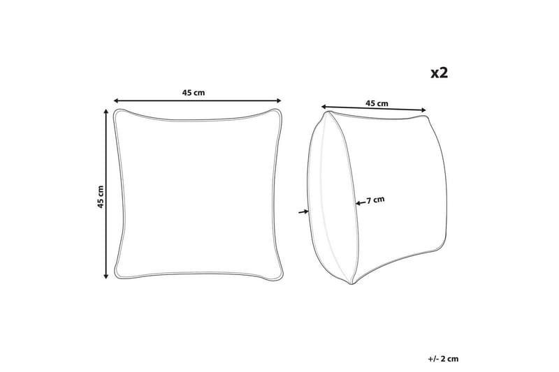 Koristetyynyt Agrimony sarja 2 kpl Beige/valkoinen - Beige/valkoinen - Kodintekstiilit & matot - Tyyny & torkkupeitto - Koristetyynyt
