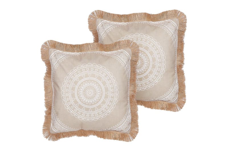 Koristetyynyt Agrimony sarja 2 kpl Beige/valkoinen - Beige/valkoinen - Kodintekstiilit & matot - Tyyny & torkkupeitto - Koristetyynyt